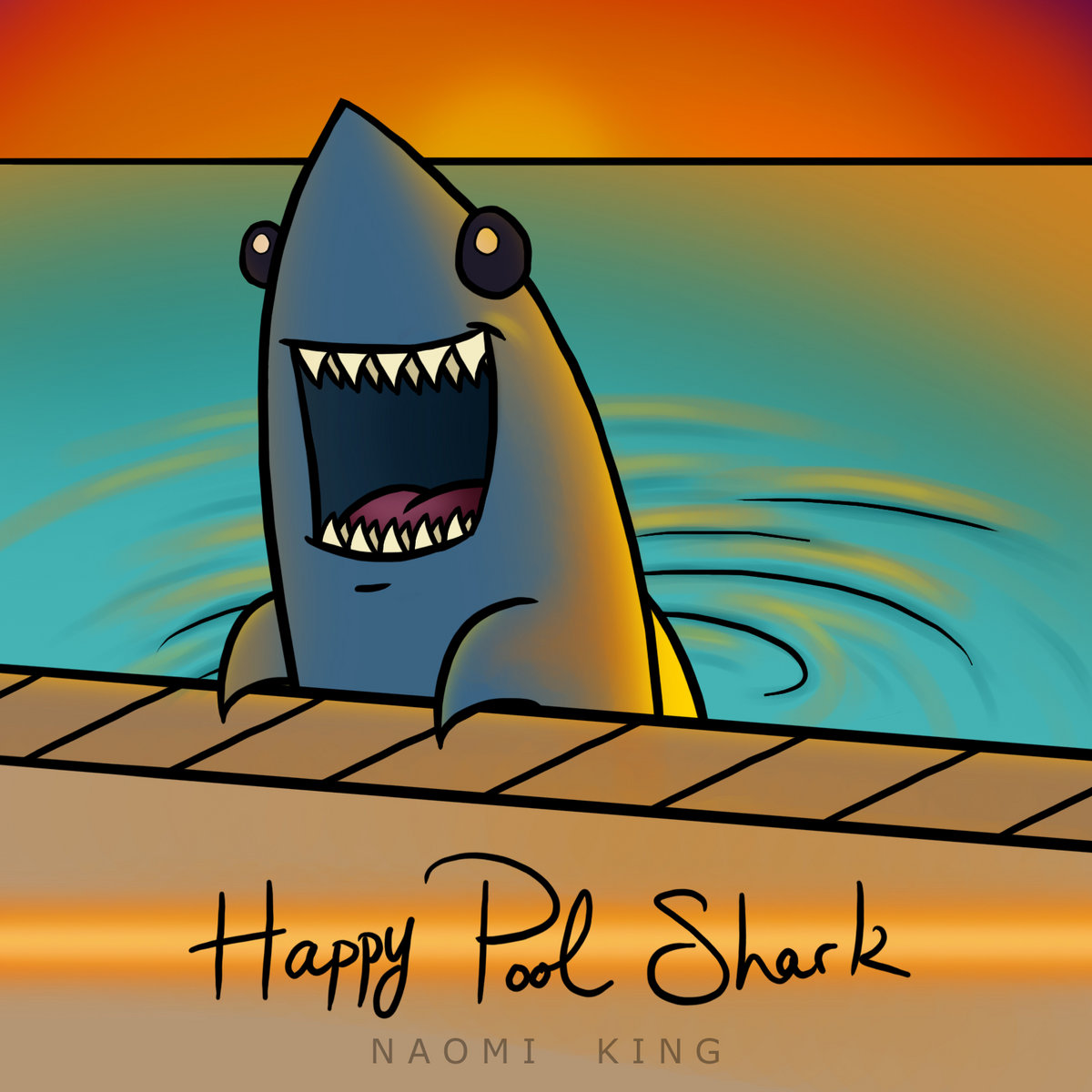 Happy Pool Shark | Naomi King, image size:1200x1200