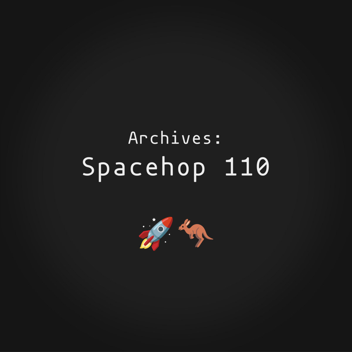 Archives: Spacehop 110 cover