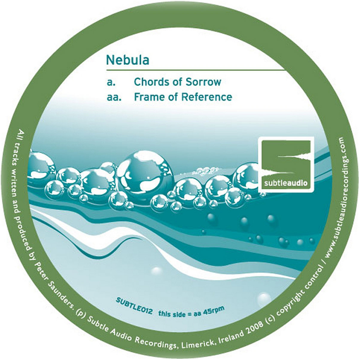 SUBTLE012 :: Nebula - Chords Of Sorrow / Frame Of Reference cover