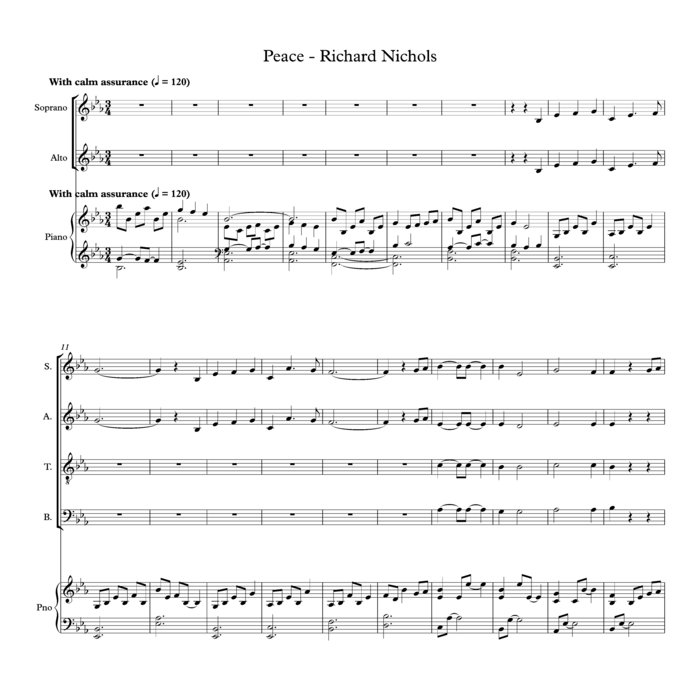 Peace Richard Nichols Choral Music Practice Files