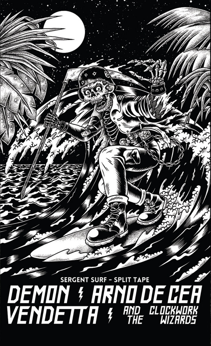 Sergent Surf Split Tape (w/Arno de Cea & the clockwork wizards) DEMON