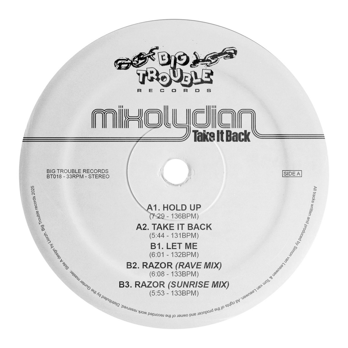 Take It Back EP | Mixolydian | Big Trouble Records