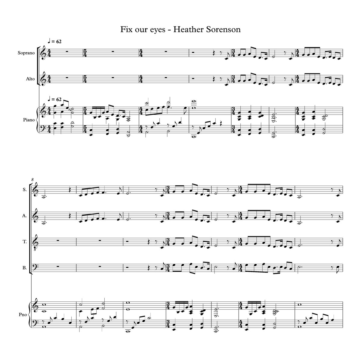 Fix our eyes Heather Sorenson Choral Music Practice Files