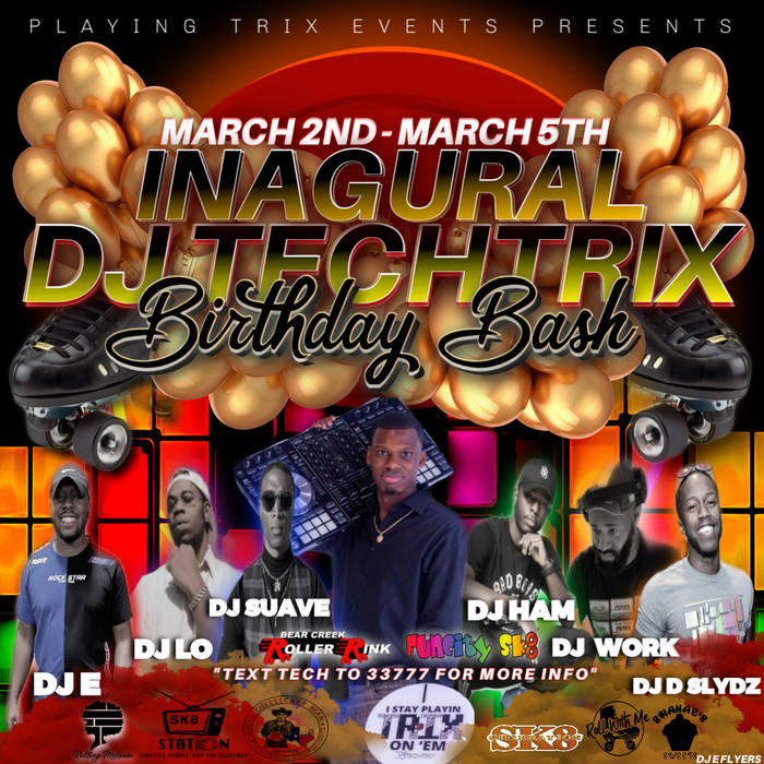 Inaugural Birthday Bash Skate Mix DJ Techtrix