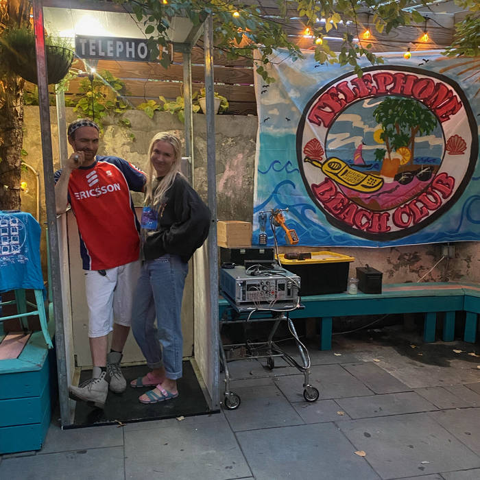 Hunter Ericson in Telecommunity NYC Pop-Up Phone Booth installation