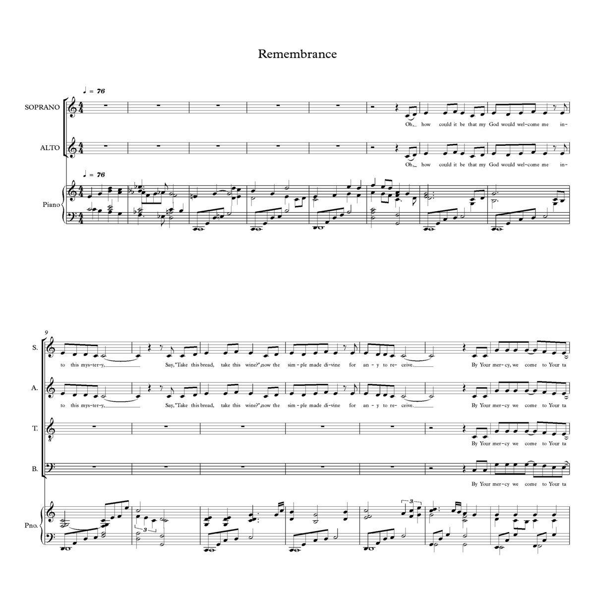 Remembrance Choral Music Practice Files