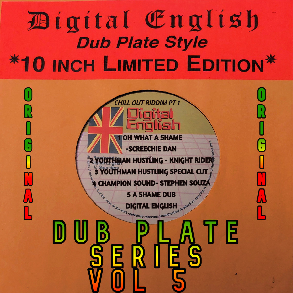 DIGITAL ENGLISH DUB PLATE SERIES VOL 5 CHILL OUT ORIGINAL CUTS