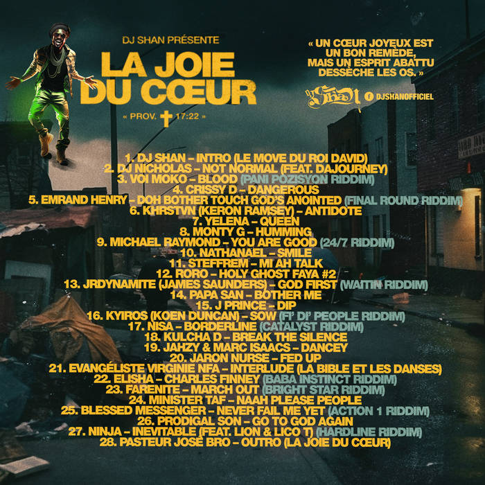 Pochette verso : La Joie du Cœur