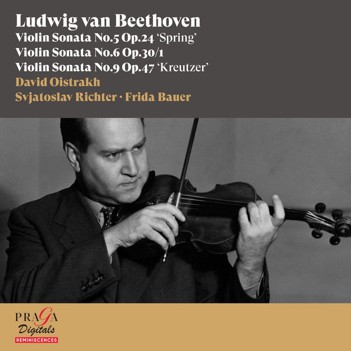 Violin Sonata No. 9 in A Major, Op. 47 "Kreutzer" II. Andante con  variazioni | David Oistrakh, Svjatoslav Richter, Frida Bauer | Praga  Digitals