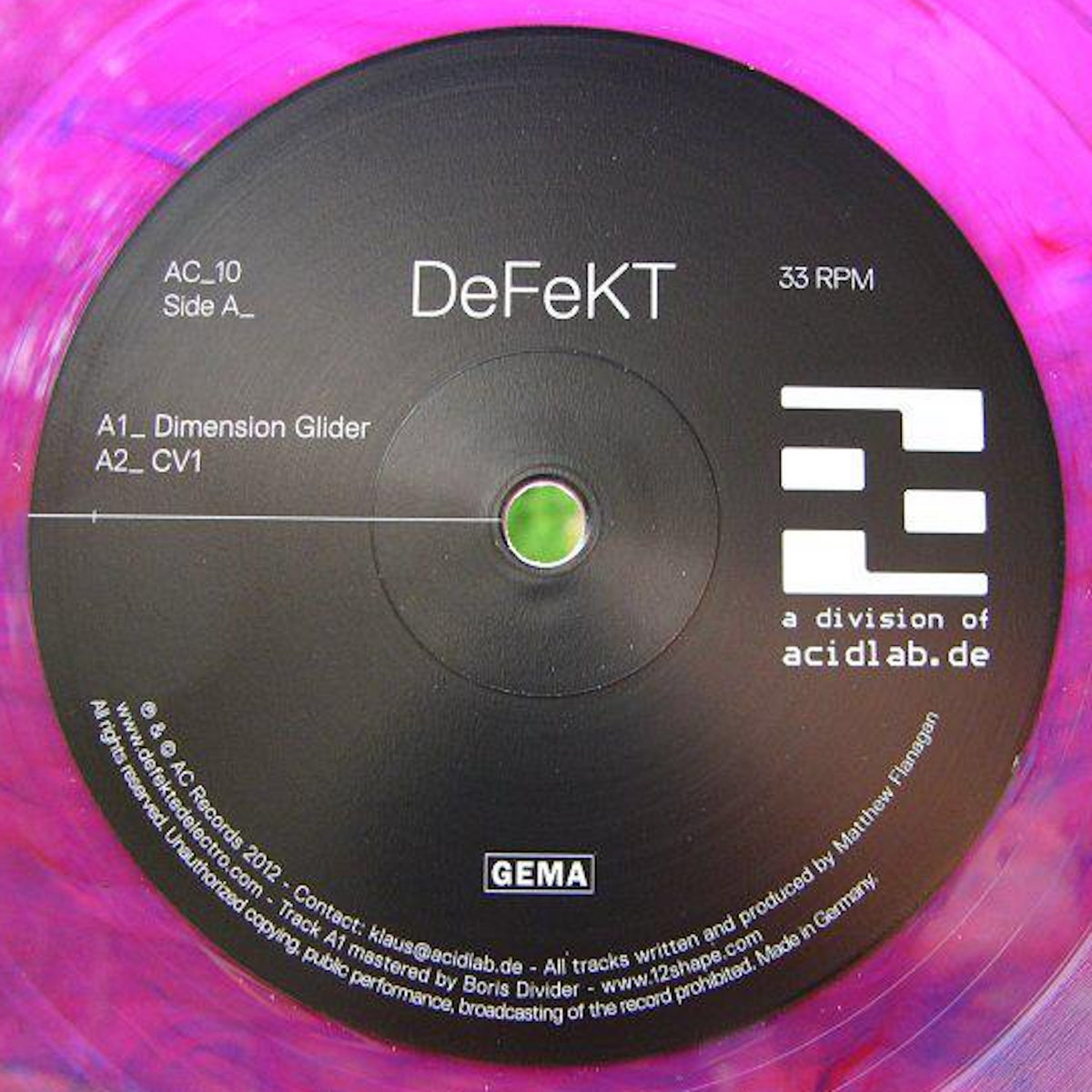 DeFeKT/ESS - DIMENSION GLIDER EP cover