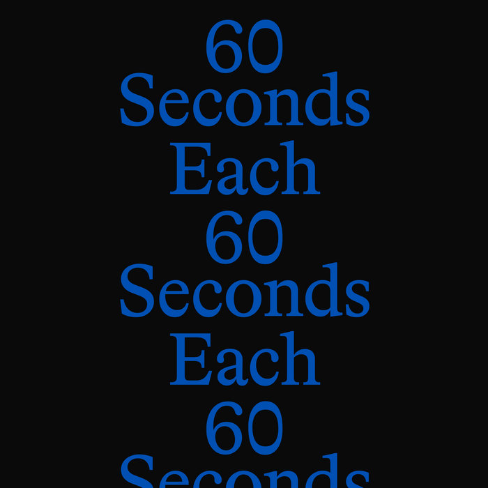 60 SECONDS EACH | Various Artists (ed. by Kristof Georgen) | Kristof