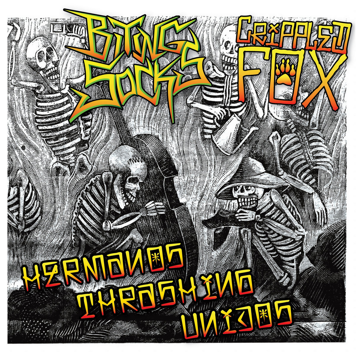 CRIPPLED FOX / BITING SOCKS -Hermanos Thrashing Unidos split Ep