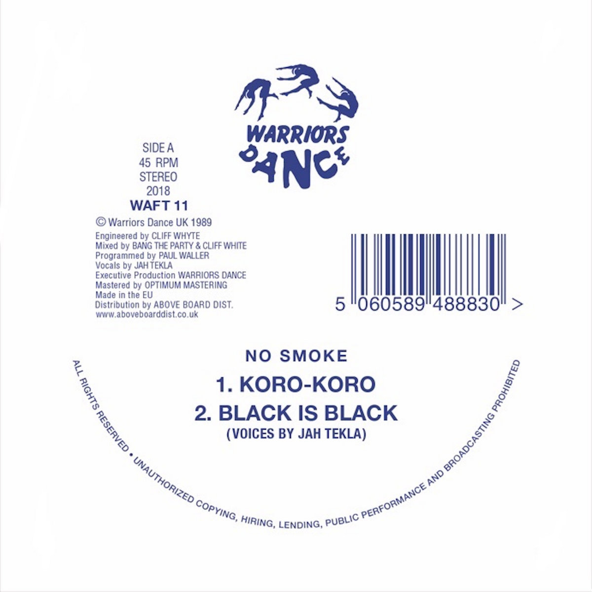 米12” No Smoke Righteous Rule ERD32691 Warriors Dance /00250 No Smoke - Righteous Rule (Dub) [Warriors Dance] | Music