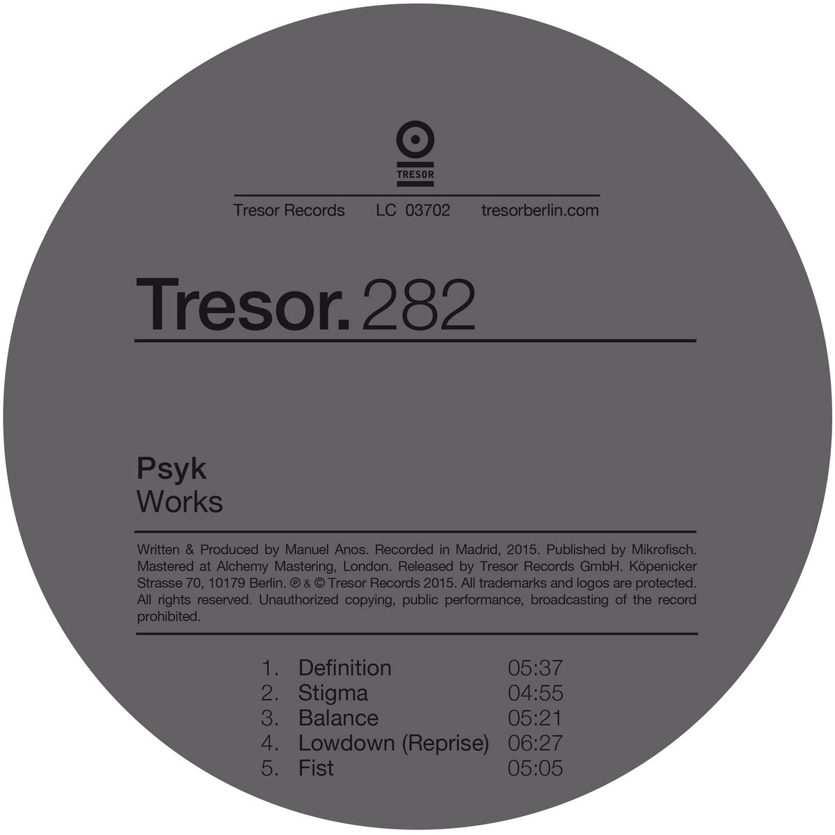 Works | Psyk | Tresor Records