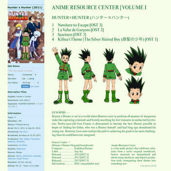 ARC Volume I (Hunter×Hunter) | Anime Resource Center | Carly 