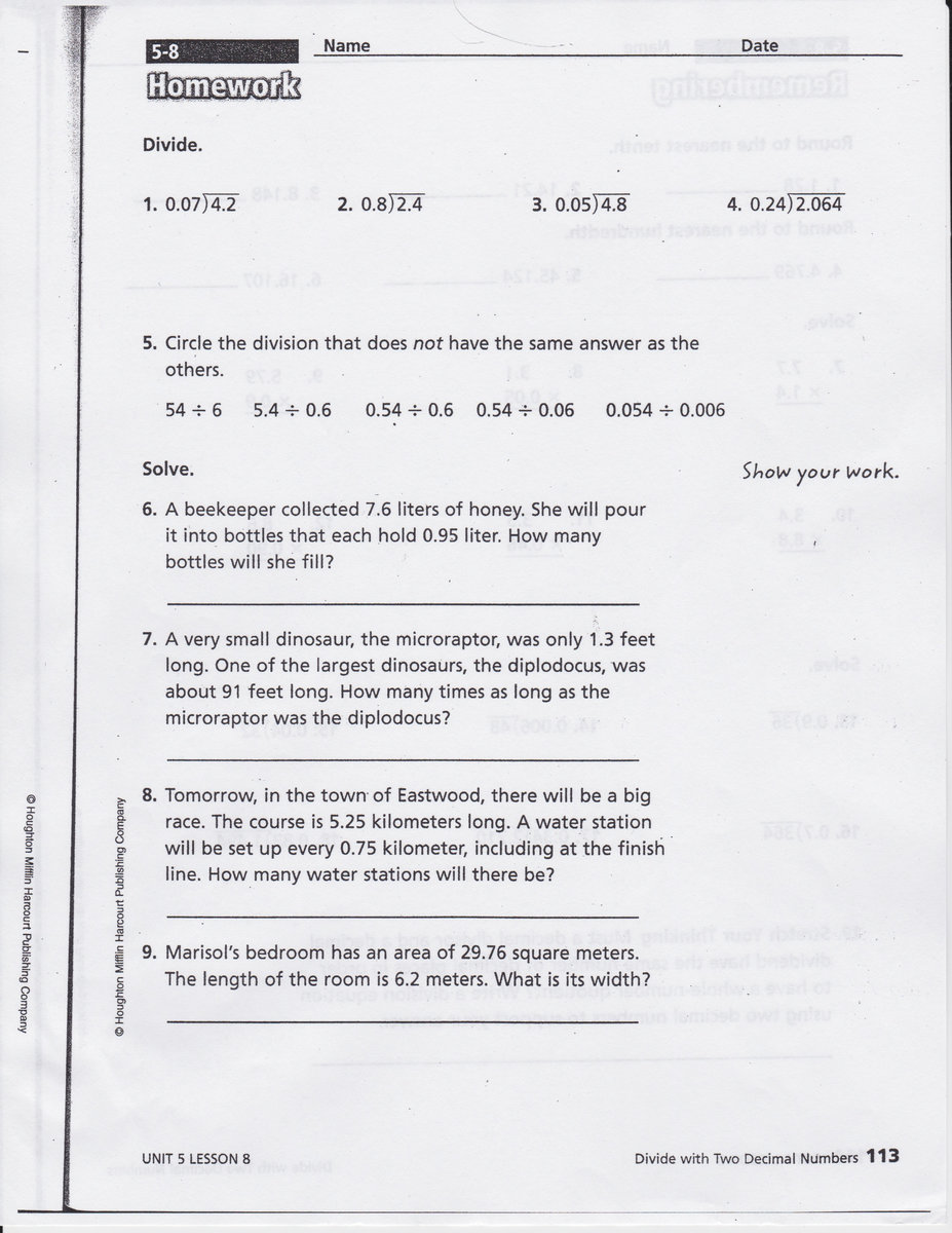 Math Expressions Homework And Remembering Grade 4 Volume 1 | Bailebetsy ...