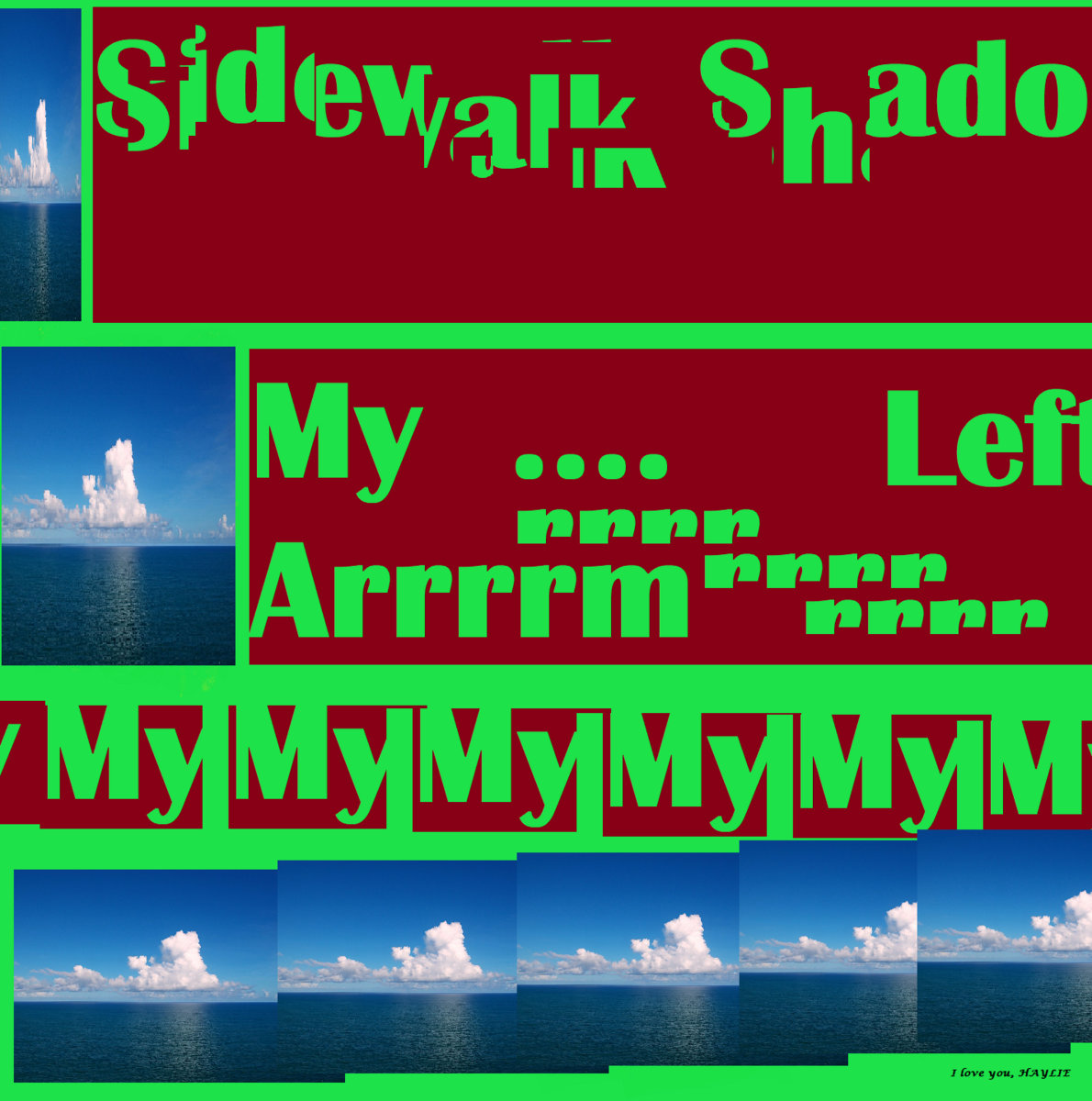 My Left Arm Sidewalk Shadows