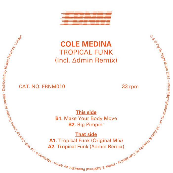 Cole Medina - Tropical Funk 12inchレコード Cole Medina - Tropical