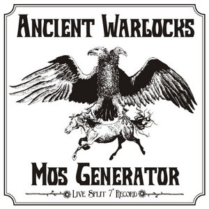 Ancient Warlocks and Mos Generator Live split 7" Single cover