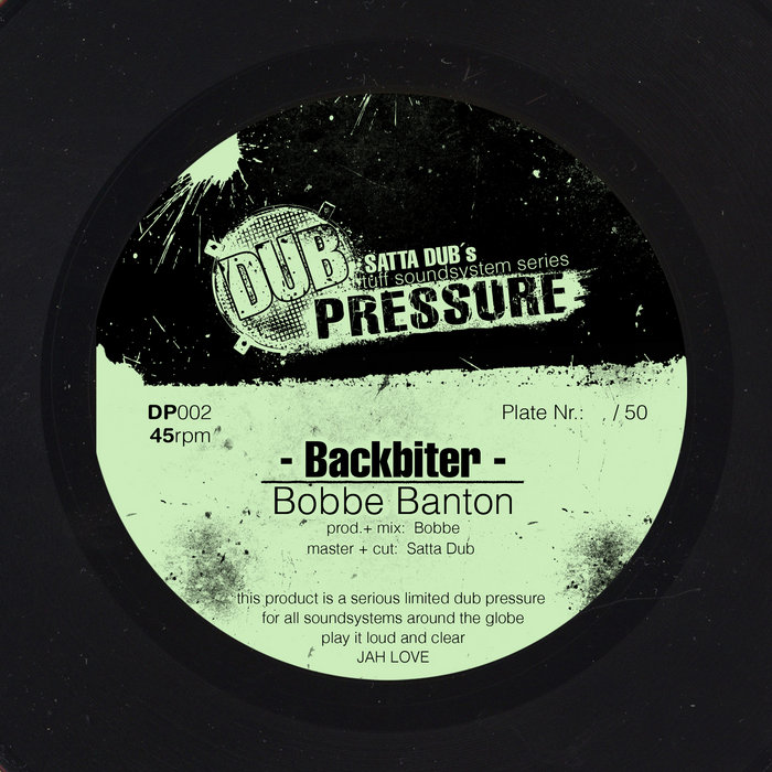 Pochette de Backbiter - Bobbe Banton par Satta Dub