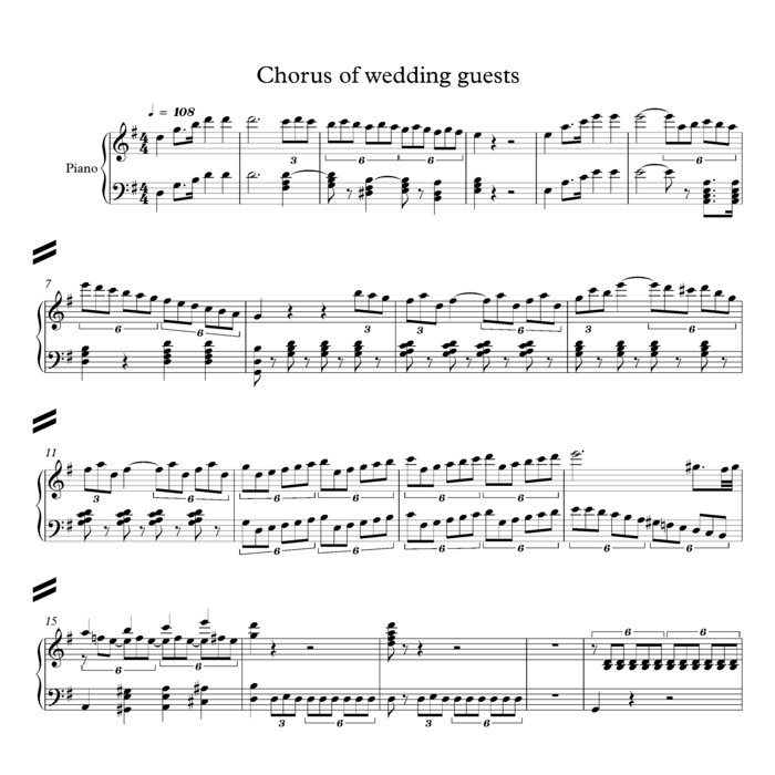 Chorus of the Wedding guests Choral Music Practice Files