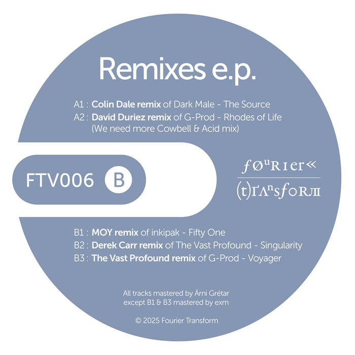 Remixes e.p. | Colin Dale, Dark Male, David Duriez, G-Prod, MOY
