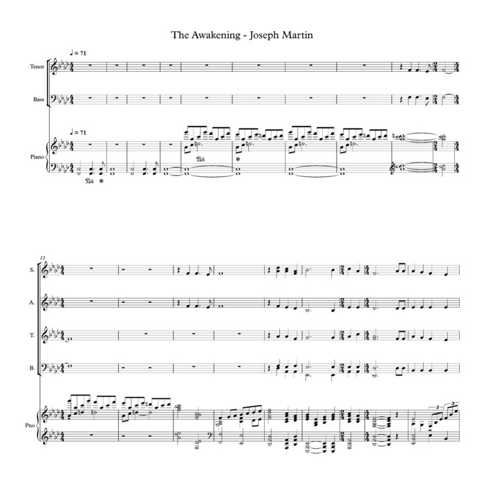 The Awakening Joseph Martin Choral Music Practice Files