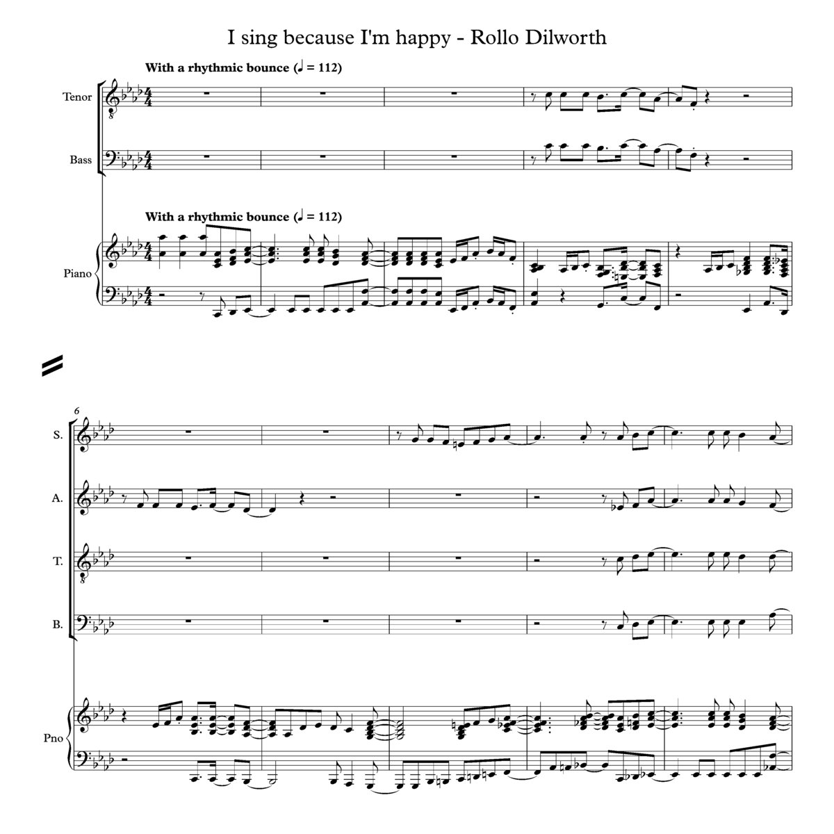 I Sing Because I'm Happy - Rollo Dilworth | Choral Music Practice Files