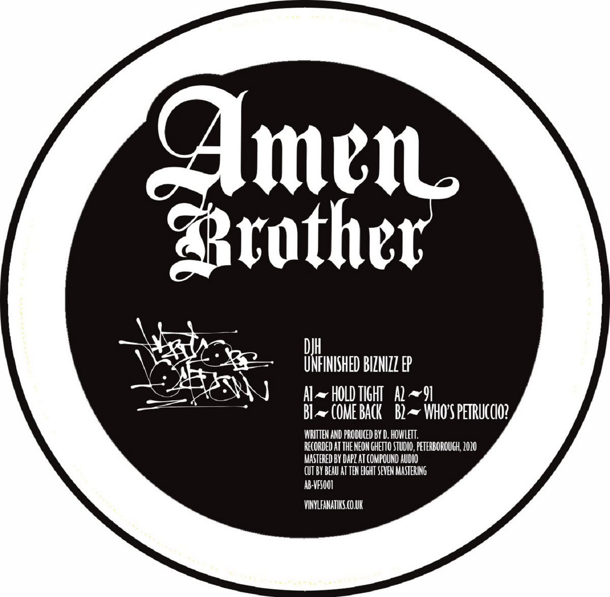 DJH 'Unfinished Biznizz' EP - Amen Brother | Vinyl Fanatiks