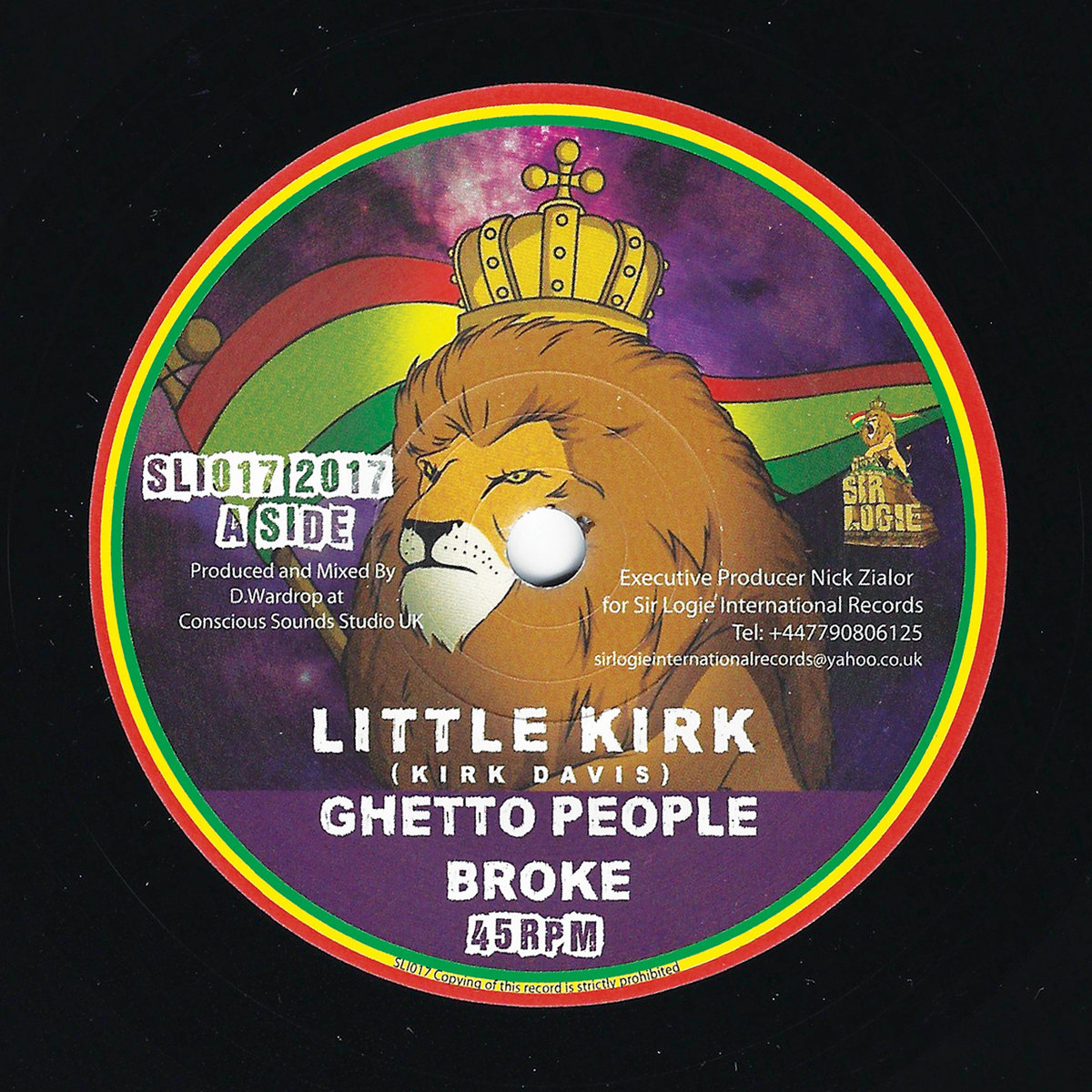 LITTLE KIRK GHETTO PEOPLE BROKE レゲエ　レコード Little Kirk - Ghetto People Broke SLI017 | SIR LOGIE