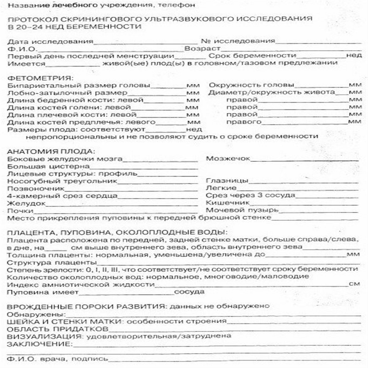 скачать бланки протоколов узи | скачать бланки протоколов узи ...