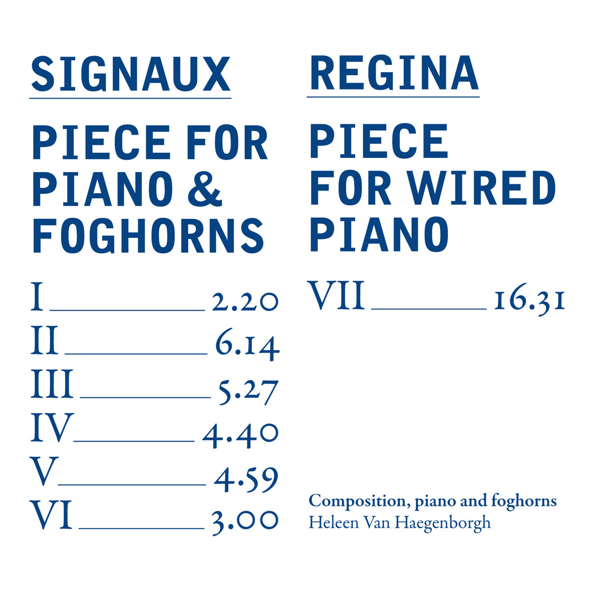 Signaux + Regina | Heleen Van Haegenborgh | el NEGOCITO Records