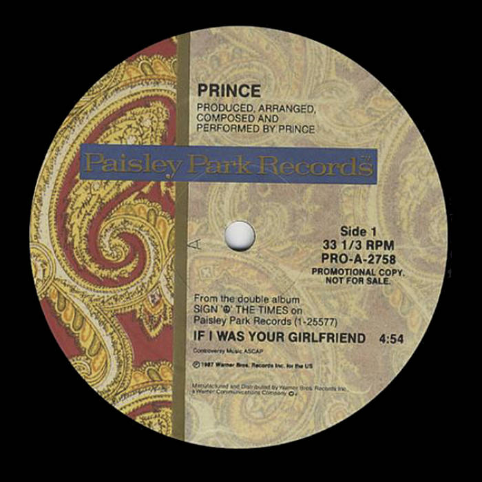新品　プリンス　If I Was Your Girlfriend　EU盤12” Prince = プリンス – If I Was Your Girlfriend = イフ・アイ・ウォズ