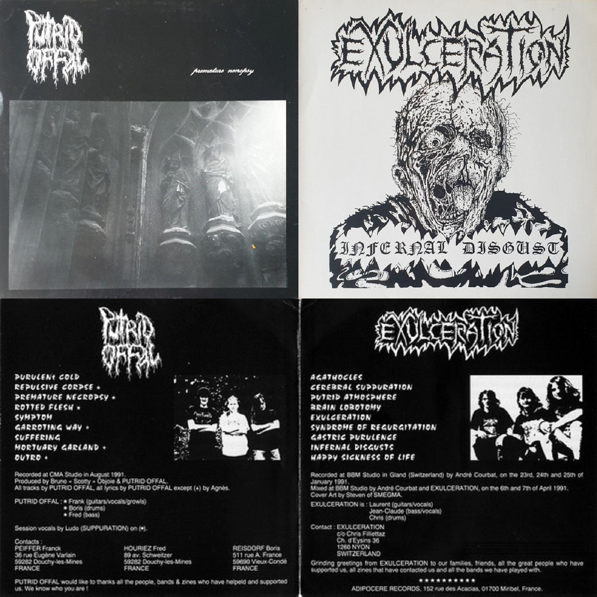 洋楽 Putrid offal/ exulceration /split-cd Premature Necropsy / Infernal Disgust | PUTRID OFFAL