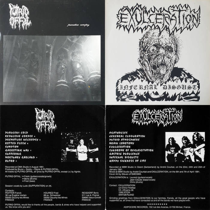 洋楽 Putrid offal/ exulceration /split-cd Premature Necropsy / Infernal Disgust | PUTRID OFFAL