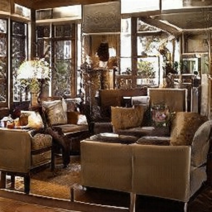 Illustration of Hot Lounge Scandinavian Penthouse Apartment