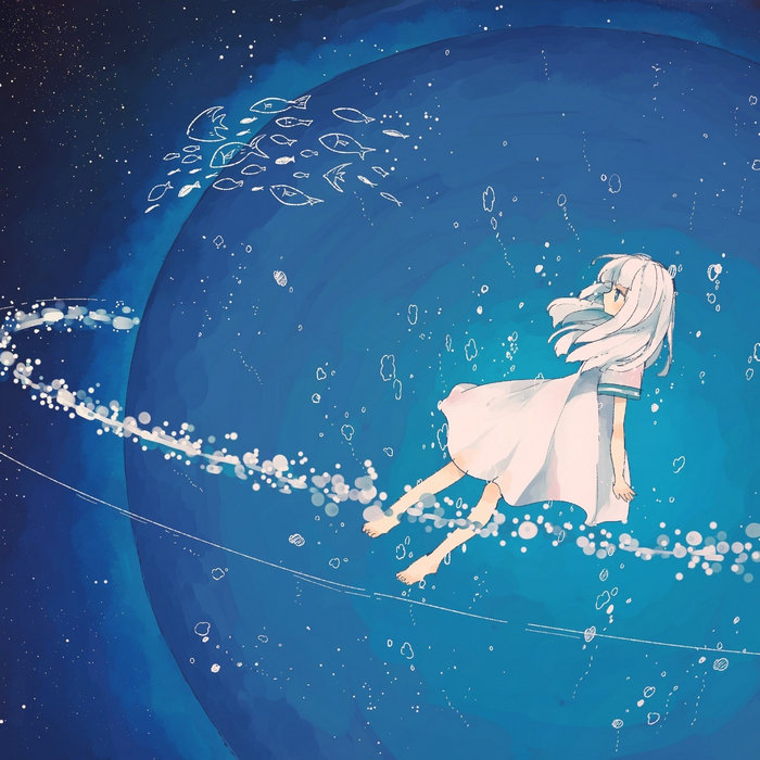 Anime girl galaxy dress