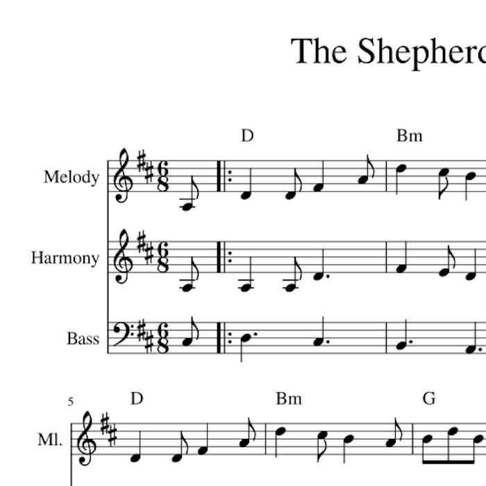 the shepherds wife harmony fiddle and cello sheet music celtic gentle shepherd sheet music