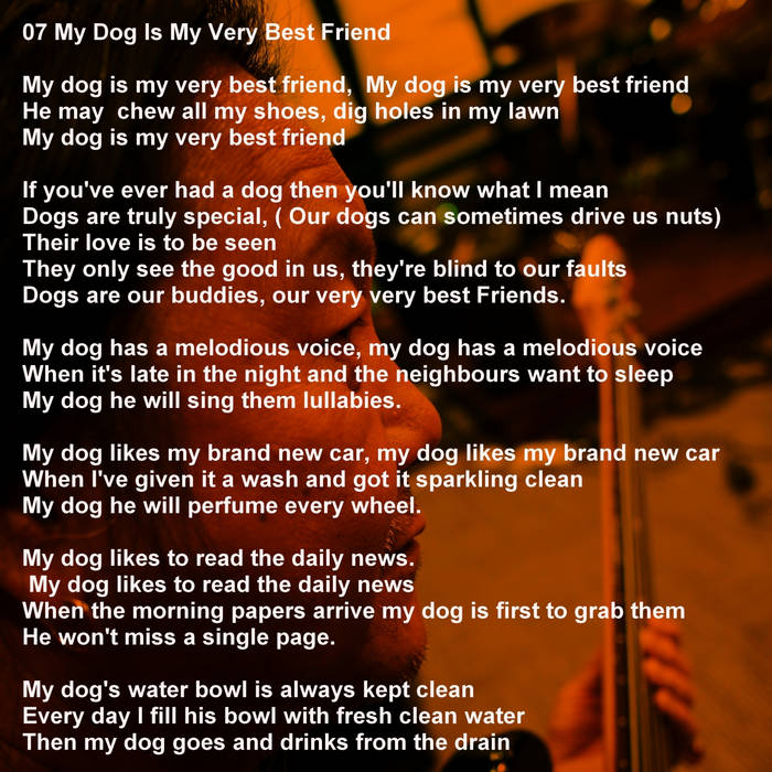 Country Song I Love My Dog Lyrics I Love My Dog' Poster, Picture