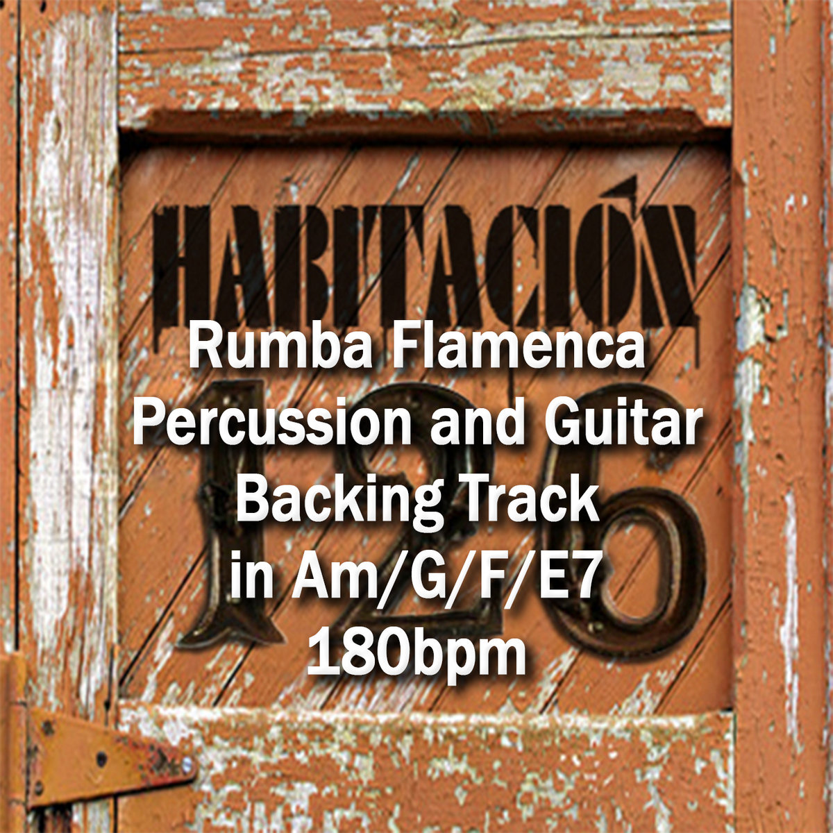 Rumba Flamenca Percussion and Guitar Backing Track in Am/G/F/E7