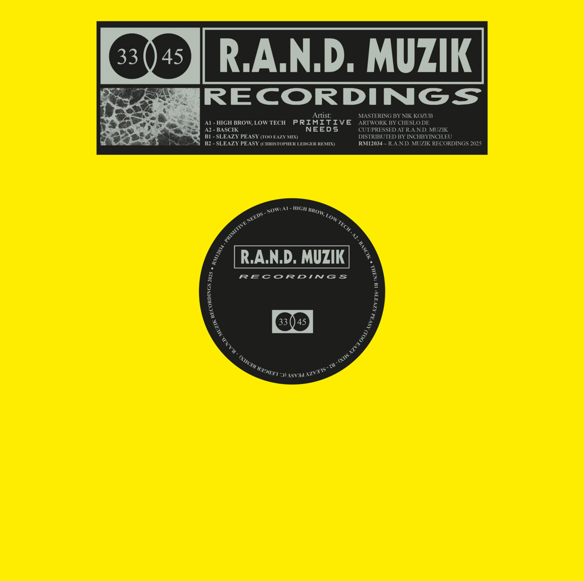 RM12034 | Primitive Needs | R.A.N.D. Muzik Recordings