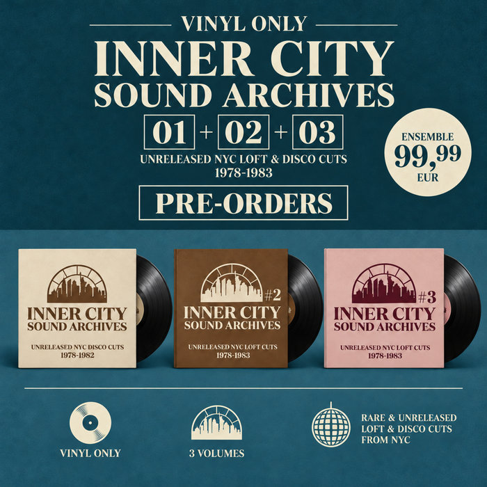 Pochette de Inner City Sound Archives 01 + 02 +03 — NYC Loft & Disco Cuts Collection [Vinyl Only — Audio Previews] PRE-ORDERS par Inner City Sound Archives
