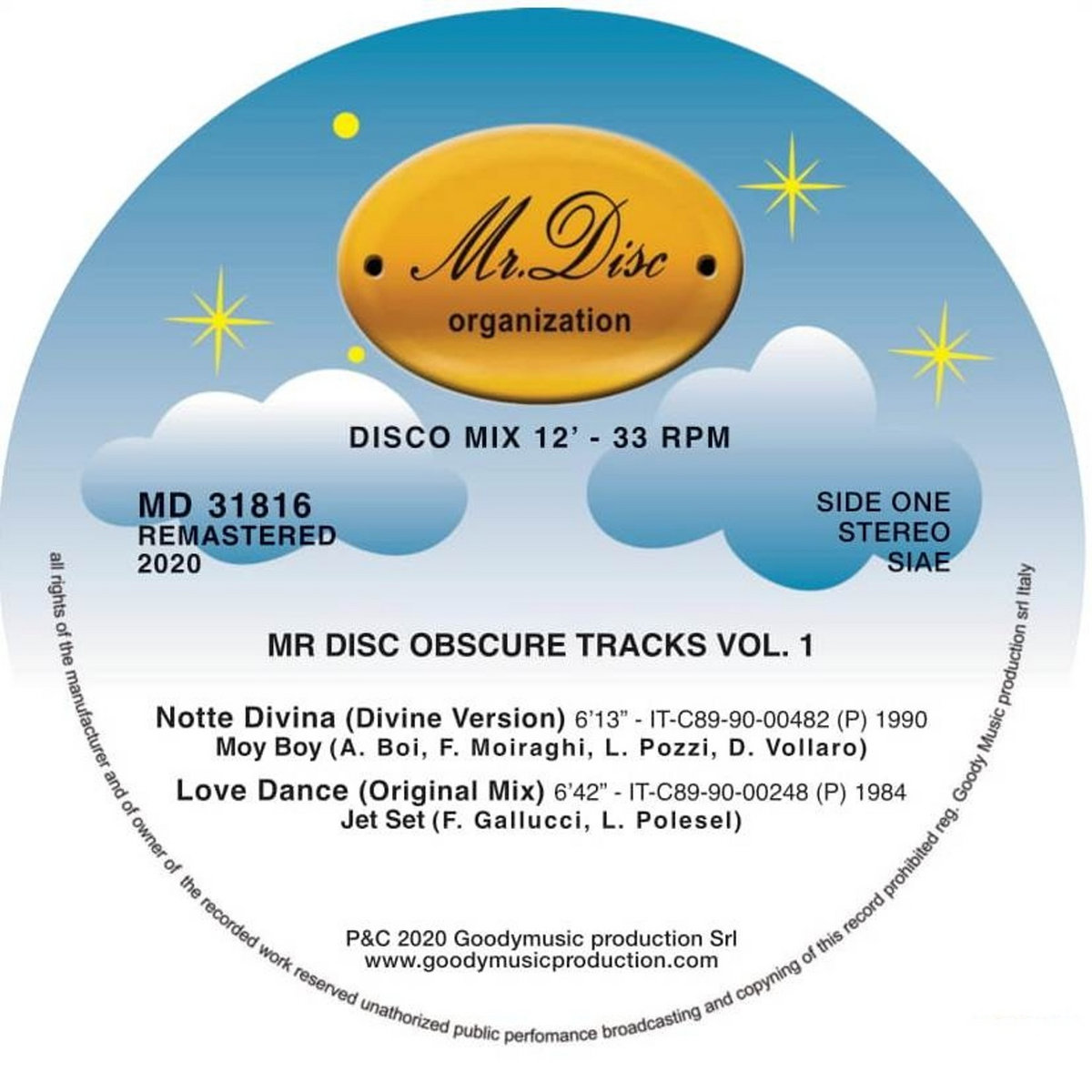 Mr Disc Obscure tracks vol. 1 | Moy Boy, Jet Set, Jimmy Ross