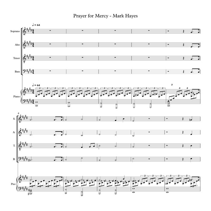 Prayer for Mercy Mark Hayes Choral Music Practice Files