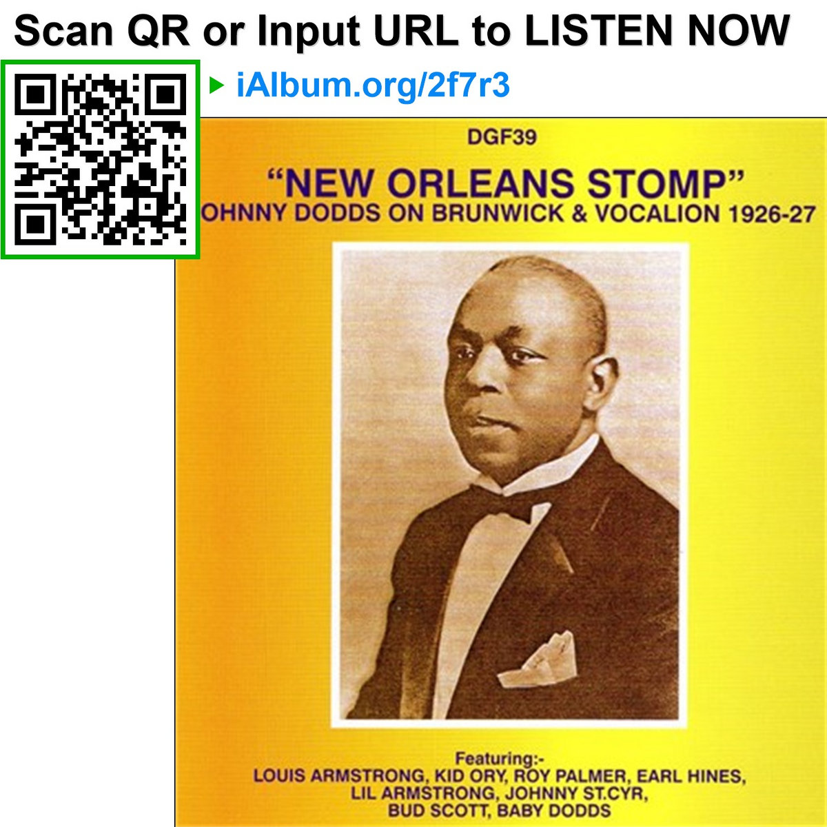Johnny Stomp New Orleans Stomp Johnny Dodds On Brunswick Vocalion 1926 1927 | Johnny ...