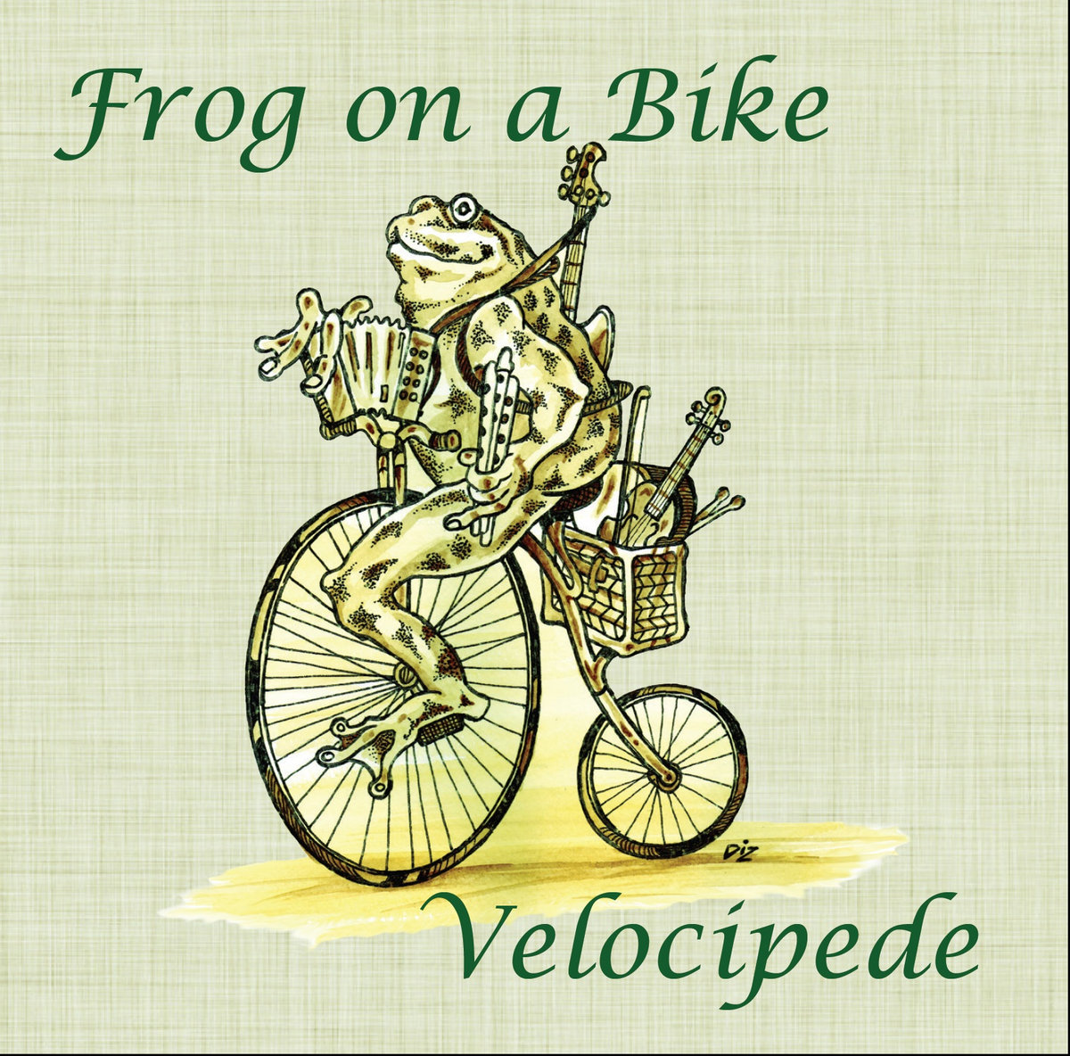 Velocipede Frog On A Bike Ceilidh Band pertaining to The Stylish  cycling frog intended for Invigorate