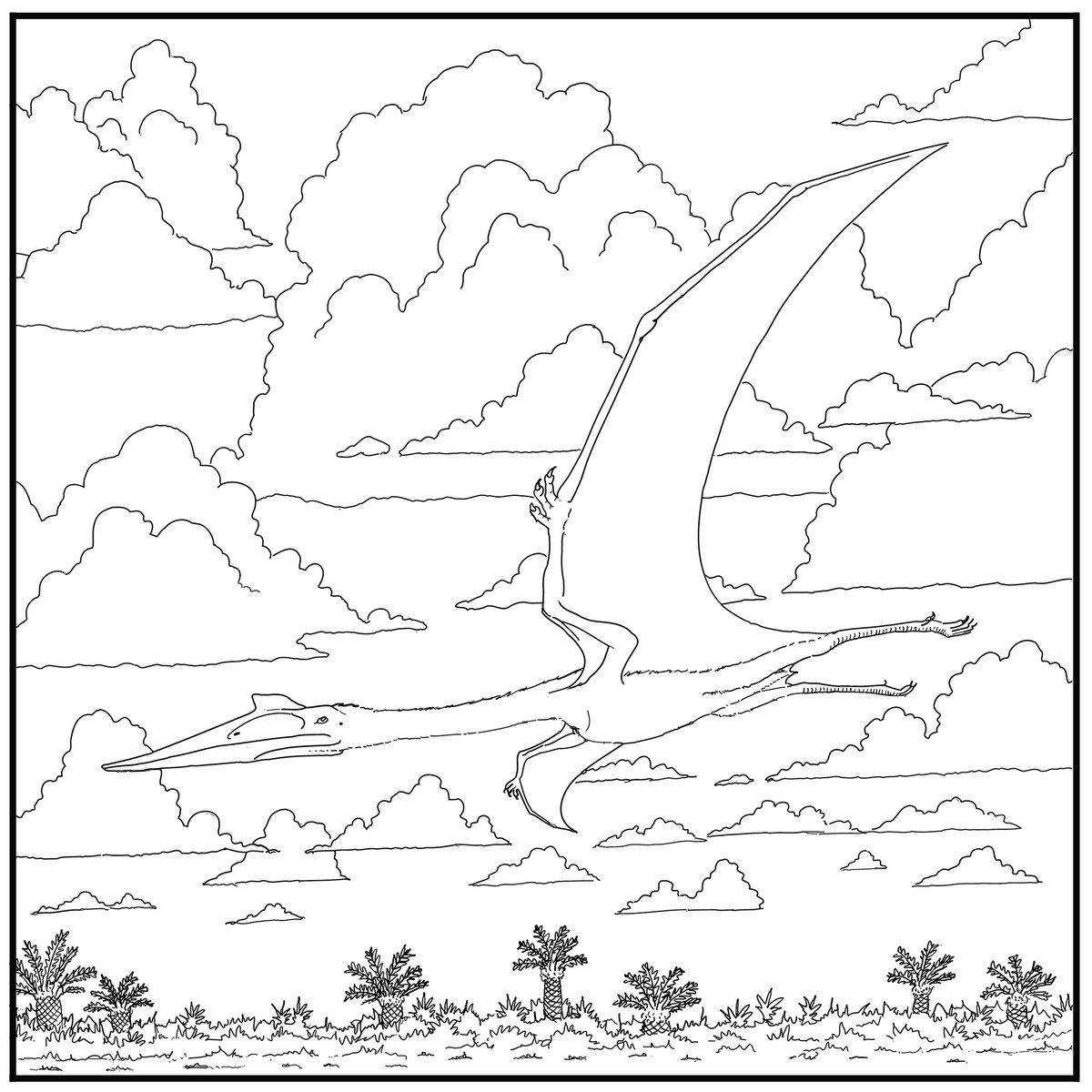 Unique Quetzalcoatlus Coloring Page - cool wallpaper