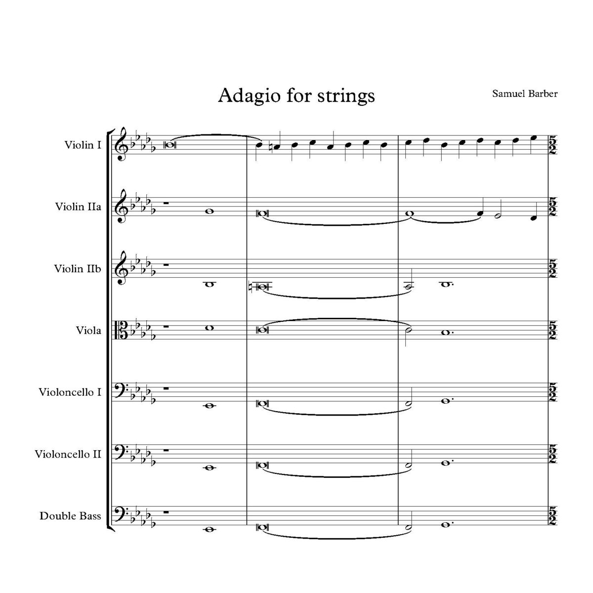 Сэмюэл барбер Адажио для струнных 1936 Ноты. Samuel Barber - Adagio for Strings Klavier. System f - Adagio for Strings.mp3. Barber adagio
