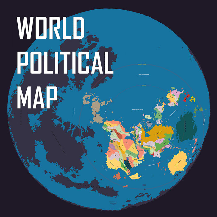 World Political Map Vibes of Cosmos Mountaindub