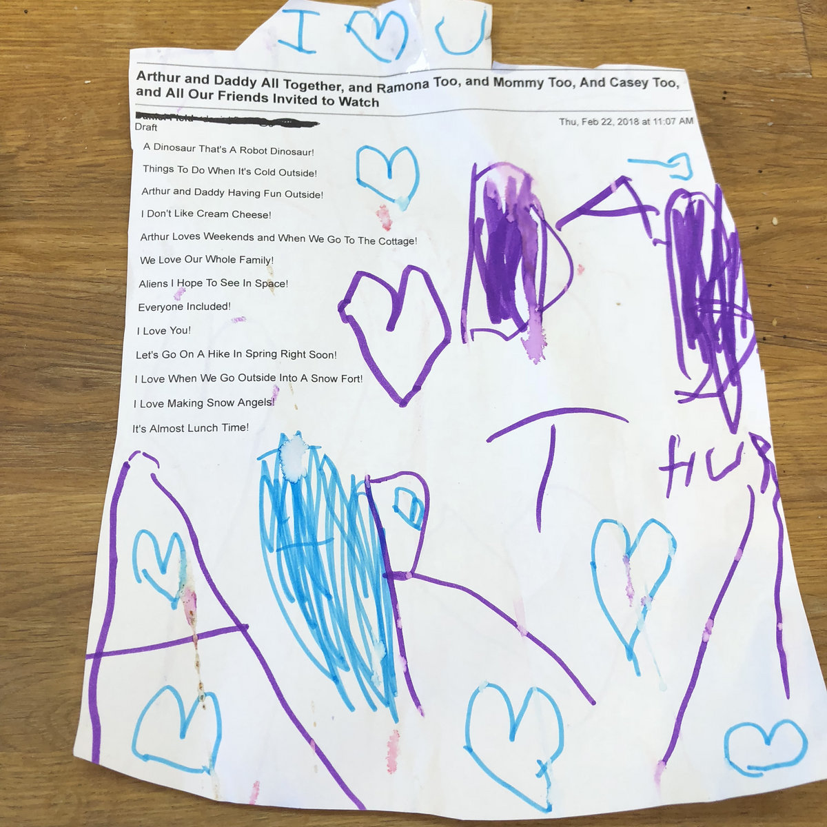 I Love You Arthur And Daddy All Together